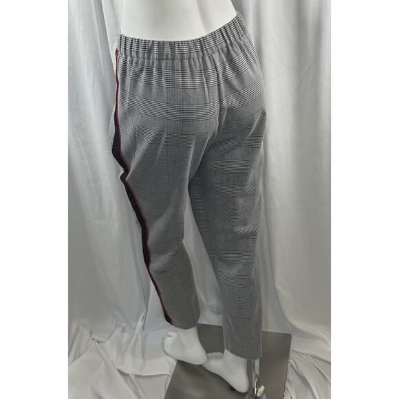 Joe B by Joe Benbasset Tuxedo Houndstooth Cropped Pants Black Gray Red XL 88-60 - Picture 7 of 14